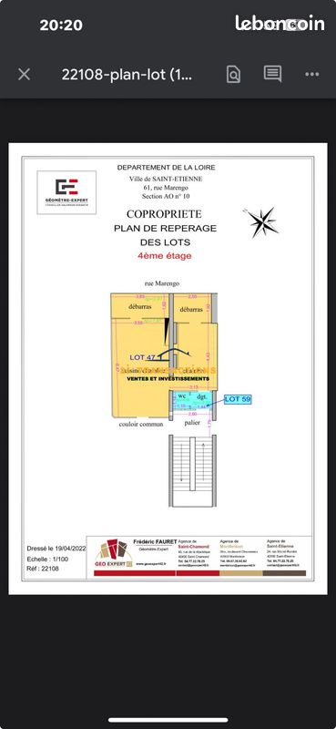Appartement 2 pièces 37 m² · à Saint-Étienne · 37 m² · 34 500 €