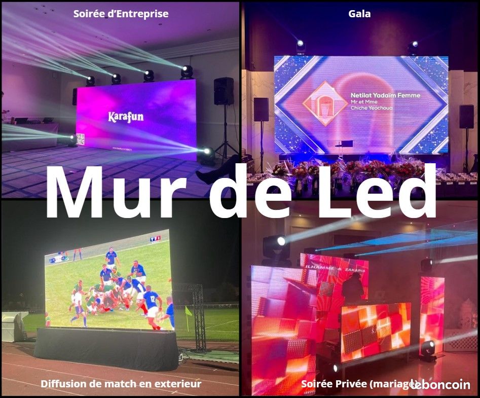 ⭐mur de led – sonorisation – éclairage – photobooth ⭐ - Services ...