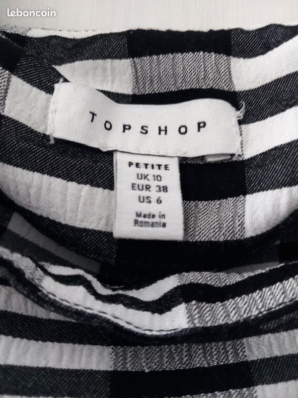 Robe rayée blanc et noir (image 4)