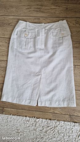 Jupe En Jean Cyrillus Taille 8 Ans - Bleu, Style évasée - Neuve (lavée Une Fois)