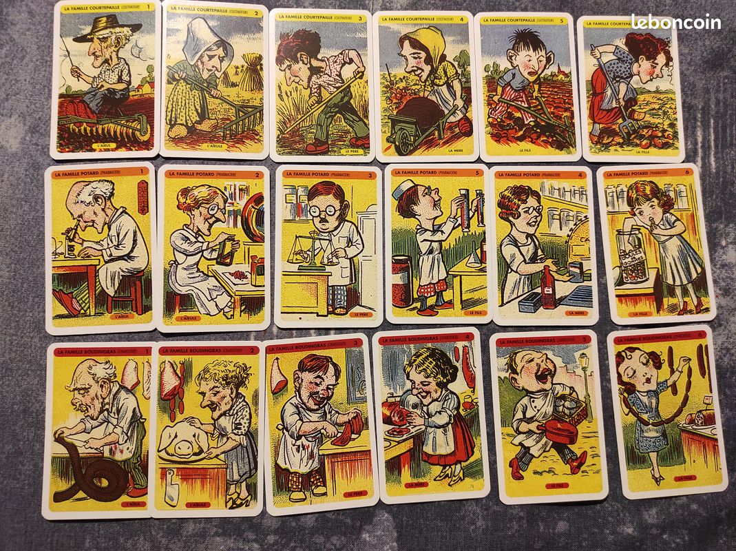 ANCIEN JEU DE CARTES  7 FAMILLES Les métiers | eBay