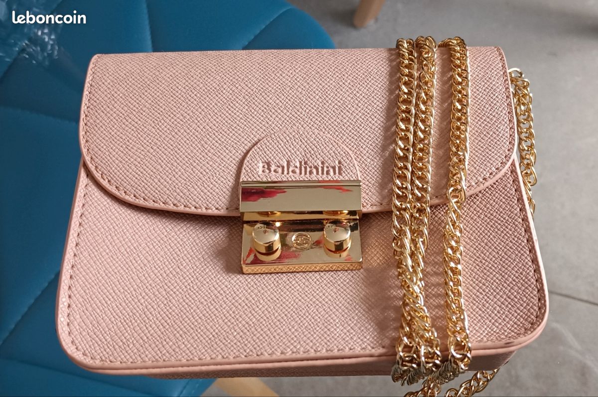 Sac à Main Minicci Fourre-Tout - Rose Foncé Et Paille - Neuf Sans Étiquette - Style Purse