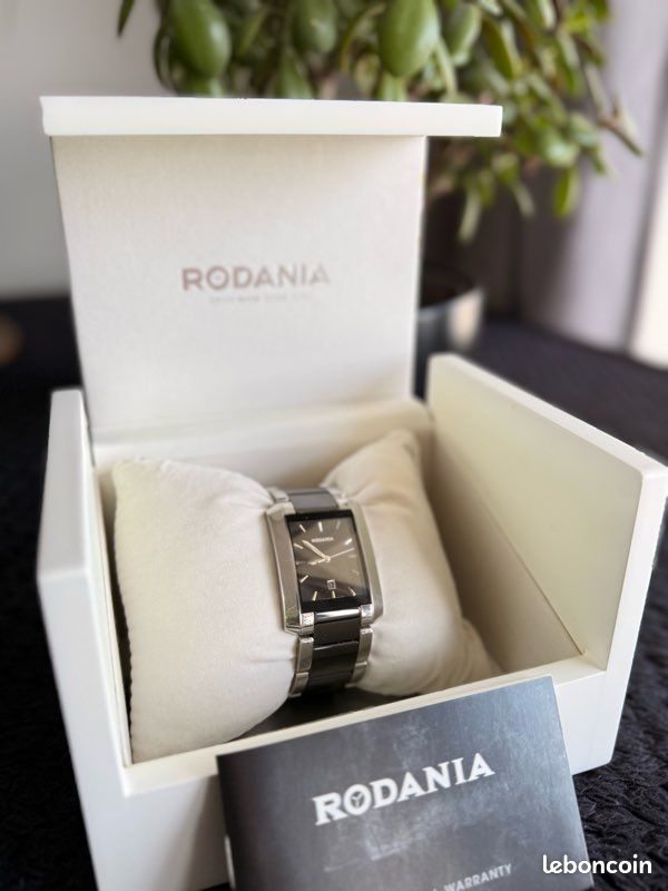 Montre Rodania céramique noire - Quartz (image 1)
