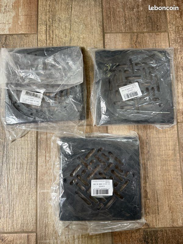 Lot de 3 grilles bonde de fond waltico piscine gris anthracite neuves (image 1)