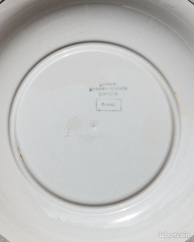 Lot de 2 assiettes creuses Digoin Sarreguemines (image 3)