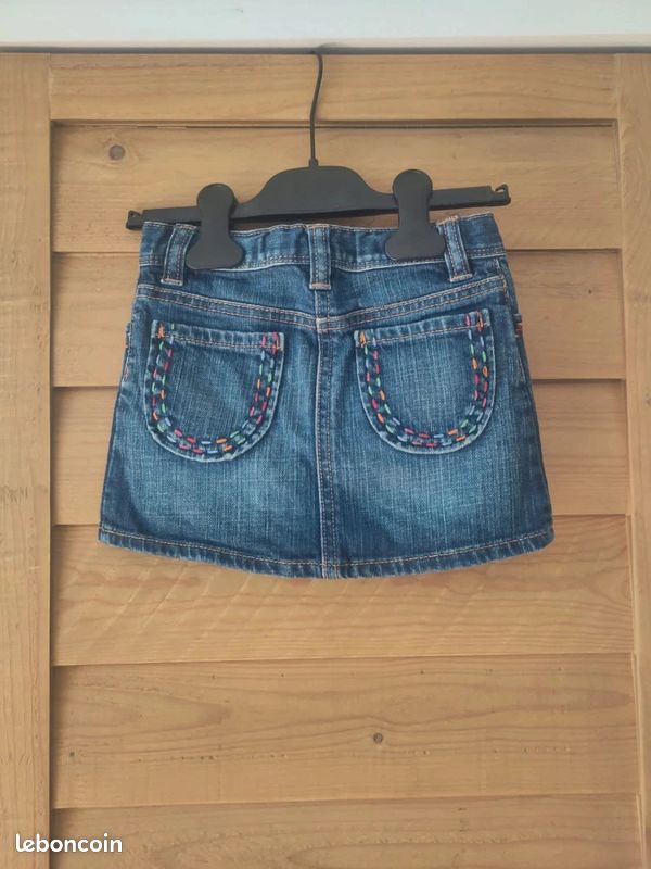 Jupe En Jean Fille Gap - Taille 4 Ans, Bleu, Occasion Très Bon état