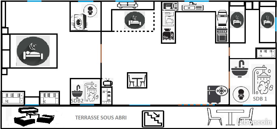 Mobil 'home 6pers Canet plage (image 2)