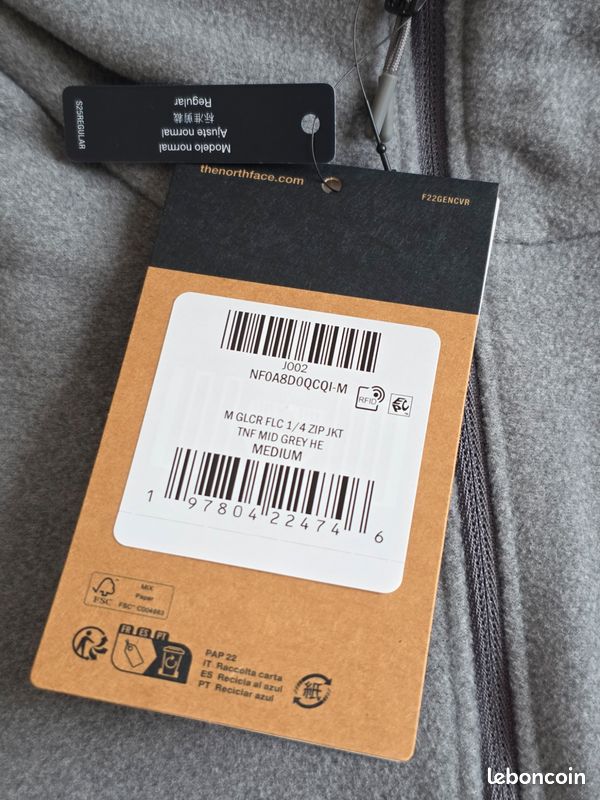 Polaire The North Face Glacier 1/4 Zip - Homme - Taille M - Neuf (image 6)