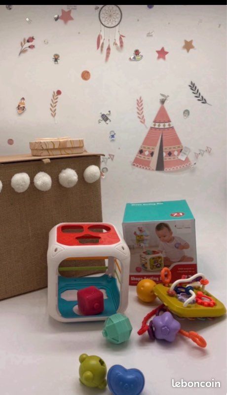 Cube d’activités 7 en 1 – Jouet éducatif bébé – 6M+ -Tri des formes & motricité (image 6)