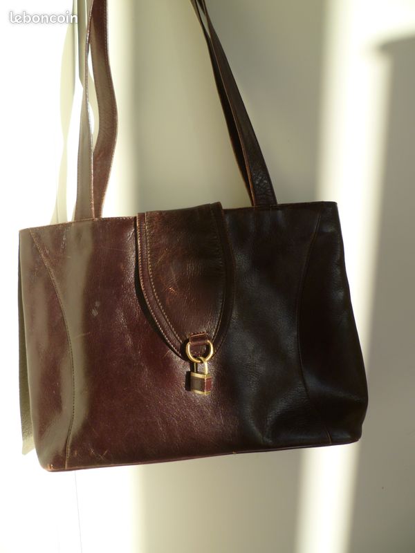 Sac marron tout cuir (image 1)