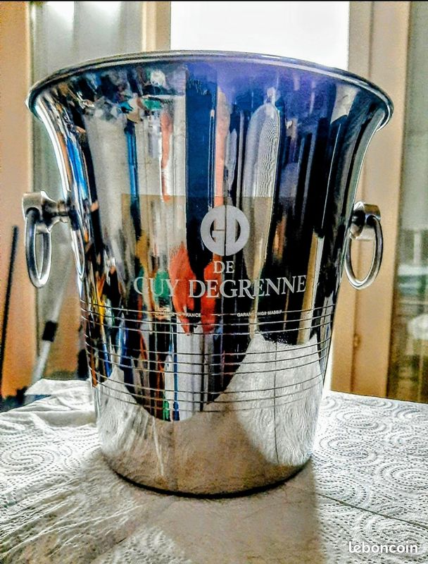 Seau à champagne vintage Guy Degrenne en acier inoxydable - Canada