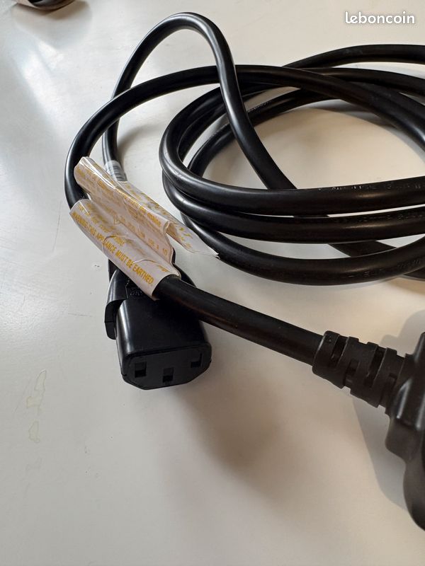 Câble D'alimentation 3 Broches Avec Double Fusibles - Pour CB Midland Et Autres