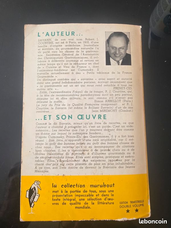 La vraie cuisine Française-Robert J. Courtine dirt Savarin (image 2)