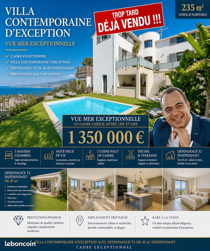 Maison 8 pièces 235 m² · à Saint-Mandrier-sur-Mer · 235 m² · 1 400 000 €