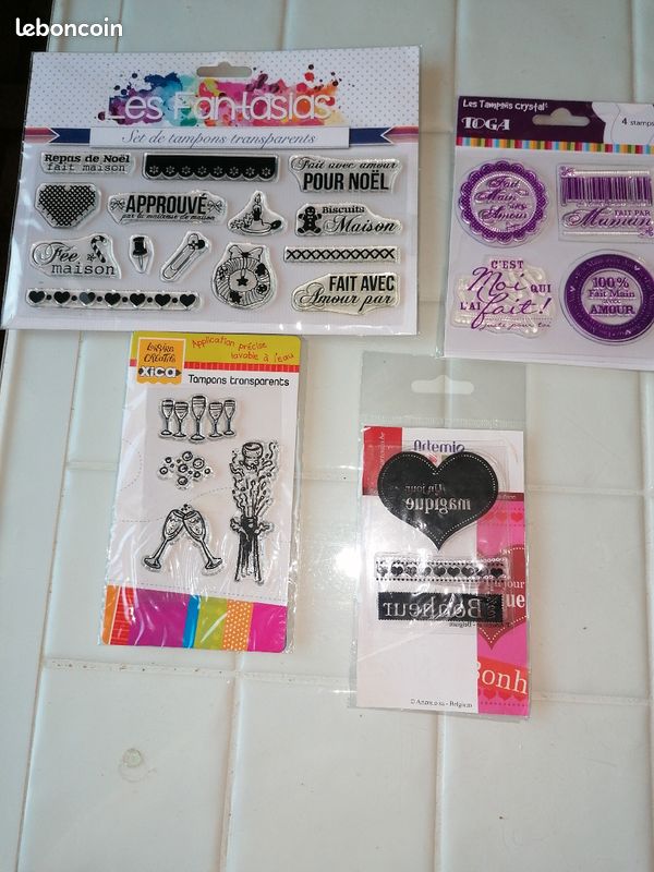 Tampons scrapbooking clear marques diverses (image 1)