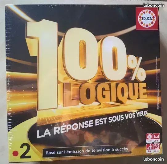 Jeu de société 100% Logique - Neuf sous blister - Officiel France 2 (image 1)