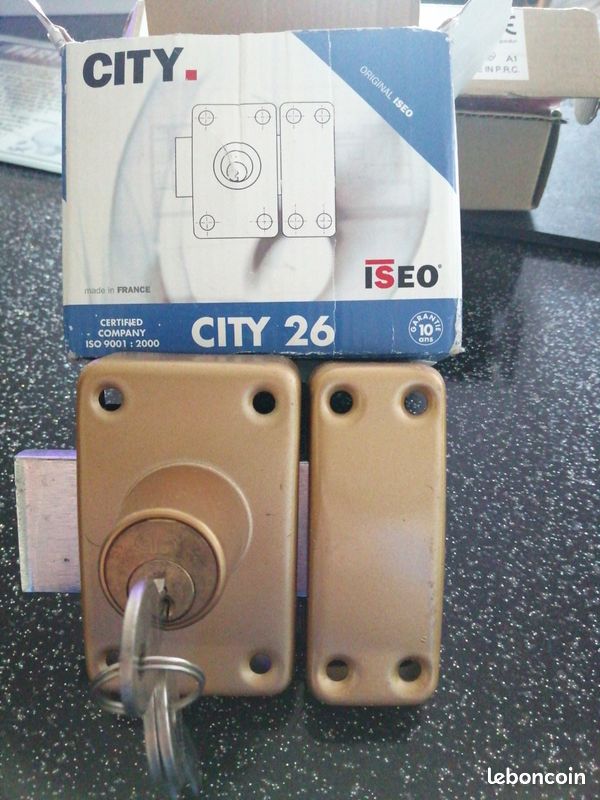 Verrou ISEO CITY 26 Double Entrée – Cylindre 50mm Neuf, Pour Porte Sécurisée