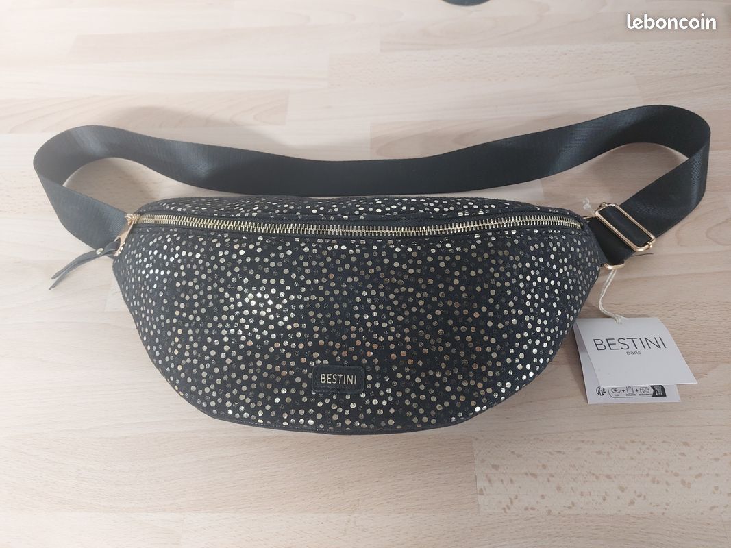 Sac Bandoulière BESTINI Rose Pastel - Simili Cuir, Fermeture Magnétique, Neuf Sans étiquette