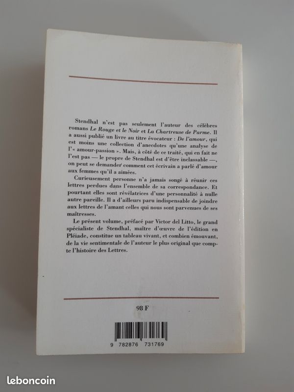STENDHAL Lettres d'Amour (image 2)