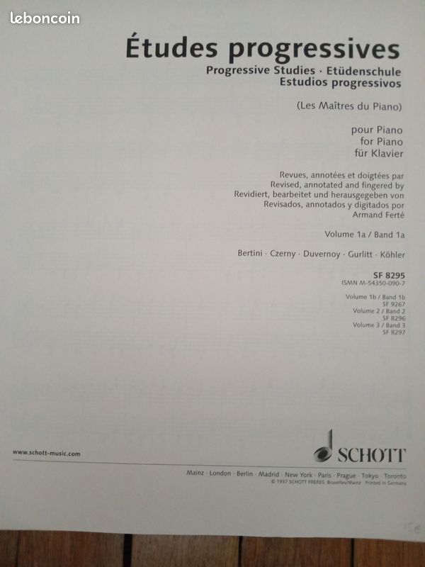 Ferté, Études progressives pour piano vol. 1 (image 2)