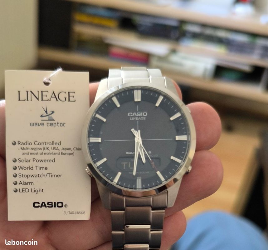 [Neuf] Montre Casio Lineage Solaire Radiopilotée Saphir Neuve - Waveceptor M170D LCW-M170D-1AER (image 6)