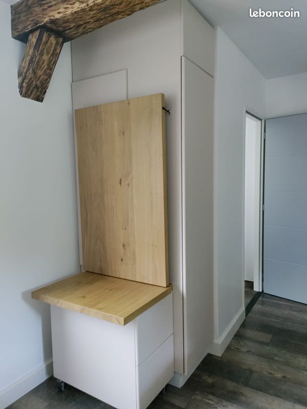 Bureau Plateau chêne massif modulable (image 1)