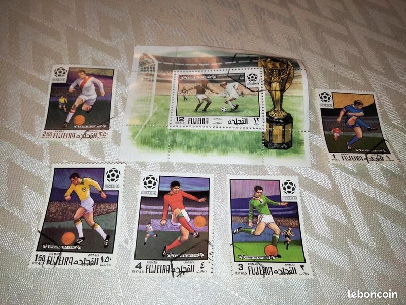 Lot de timbres Fujairah – Coupe du Monde Mexique 1970 (image 1)