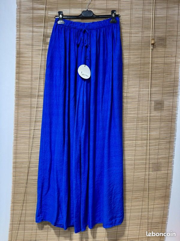 GRANDE TAILLE Pantalon fluide bleu roi Vêtements