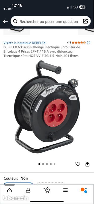 Schneider Electric Enrouleur De Câble électrique 40m - H05VVF - 3G 1 5mm2 Schneider Electric