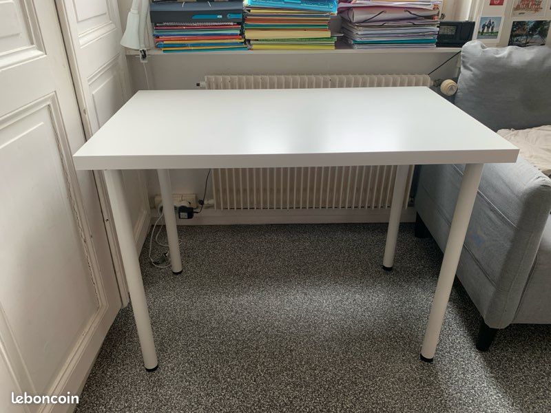 Plateau De Table LINNMON IKEA 60x100 Cm Blanc – Surface Solide Et Facile à Monter