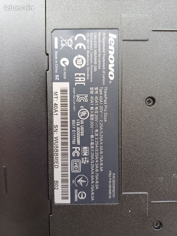 Station Accueil Lenovo ThinkPad Pro 40A1 (image 2)