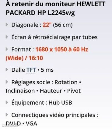 Écran L 2245wg - HP (image 9)