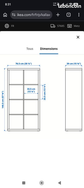 Meuble KALLAX 8 cases (image 5)