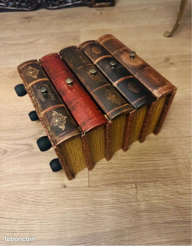 Set De 2 Boîtes Livres Décoratives - Bibliothèque Secrète Récipient - Art De La Table