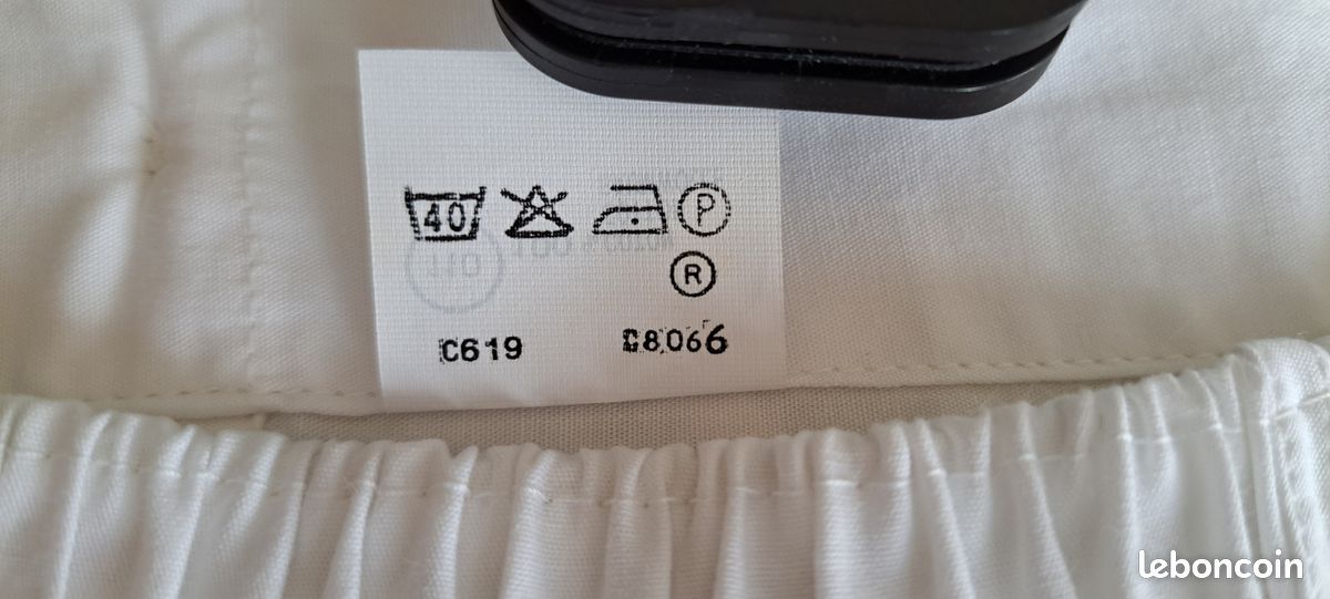 Caleçon court ouvert homme en toile blanche Neuf dans son emballage T 48/50 (image 5)