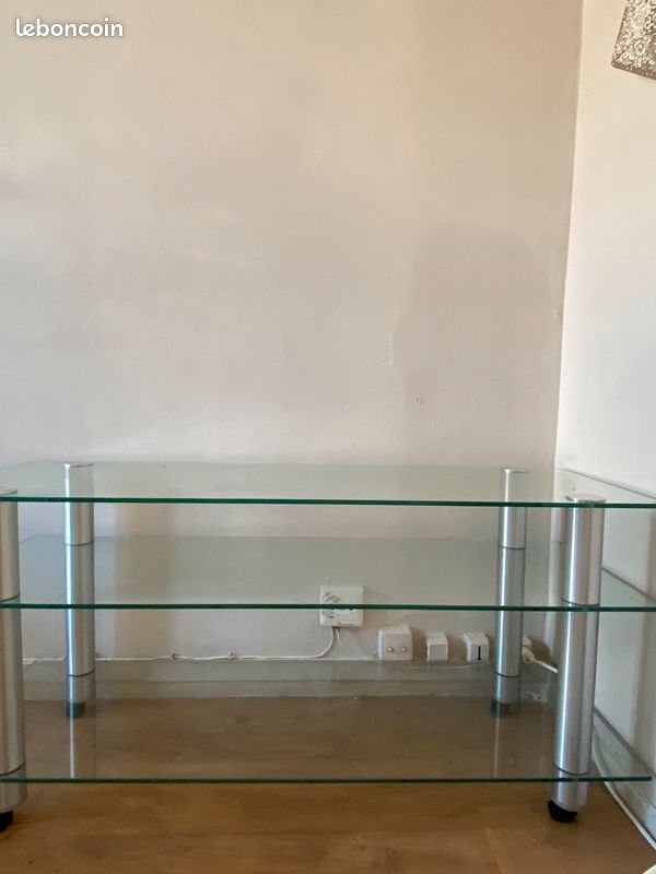 Table en verre roulant de 3 Étages (image 1)