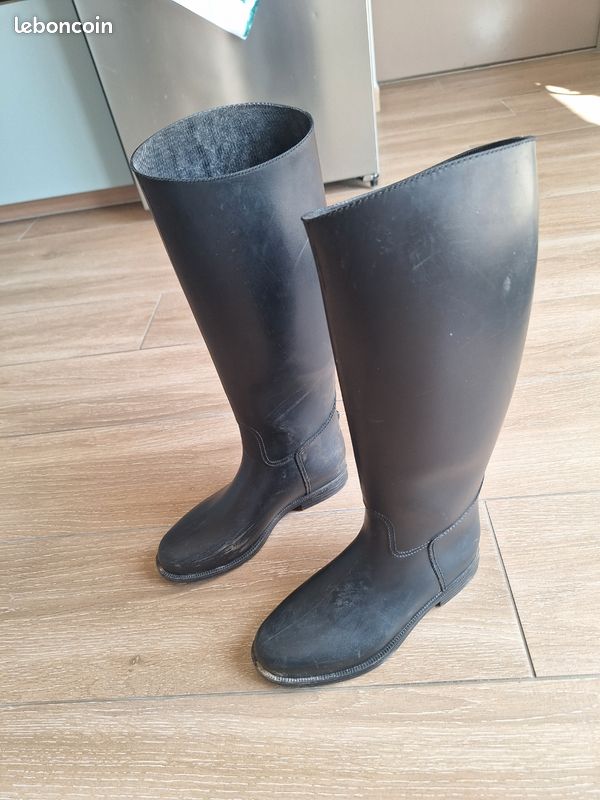 Bottes D'équitation Enfant Equistar Zippées Noires Taille US 5 (tout Temps) - Occasion