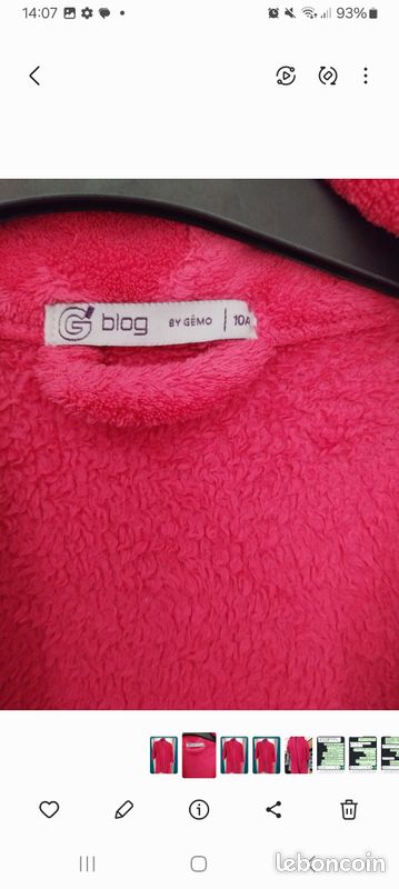 Peignoir 10 ans fille Vêtements