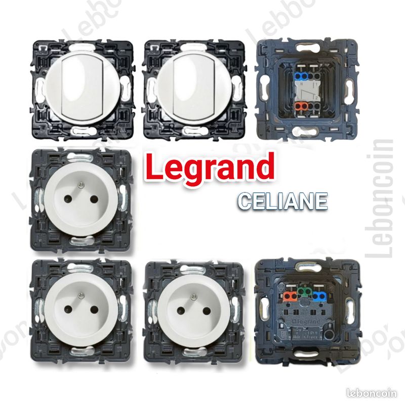 Enjoliveur Legrand Céliane Finition Titane - Référence 068493 - Pour Interrupteur Mural - Neuf