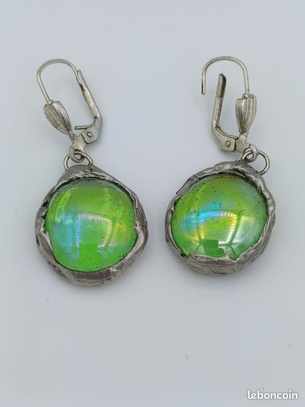 Lot de 2 paires de boucles d'oreilles vintage (image 2)