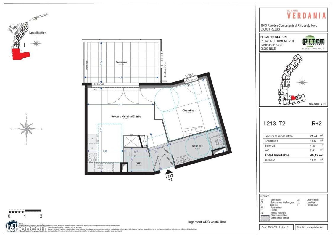 Appartement 2 pièces 40 m² · à Fréjus · 40 m² · 773 €/mois