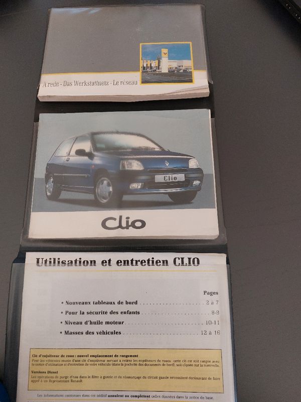 Pochette Renault de rangement pour notice et manuel d'utilisation, pochette  document voiture 