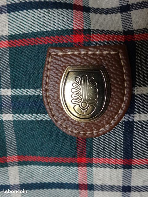 Valise Souple Vintage Années 70 – Motif Tartan écossais – Bon état