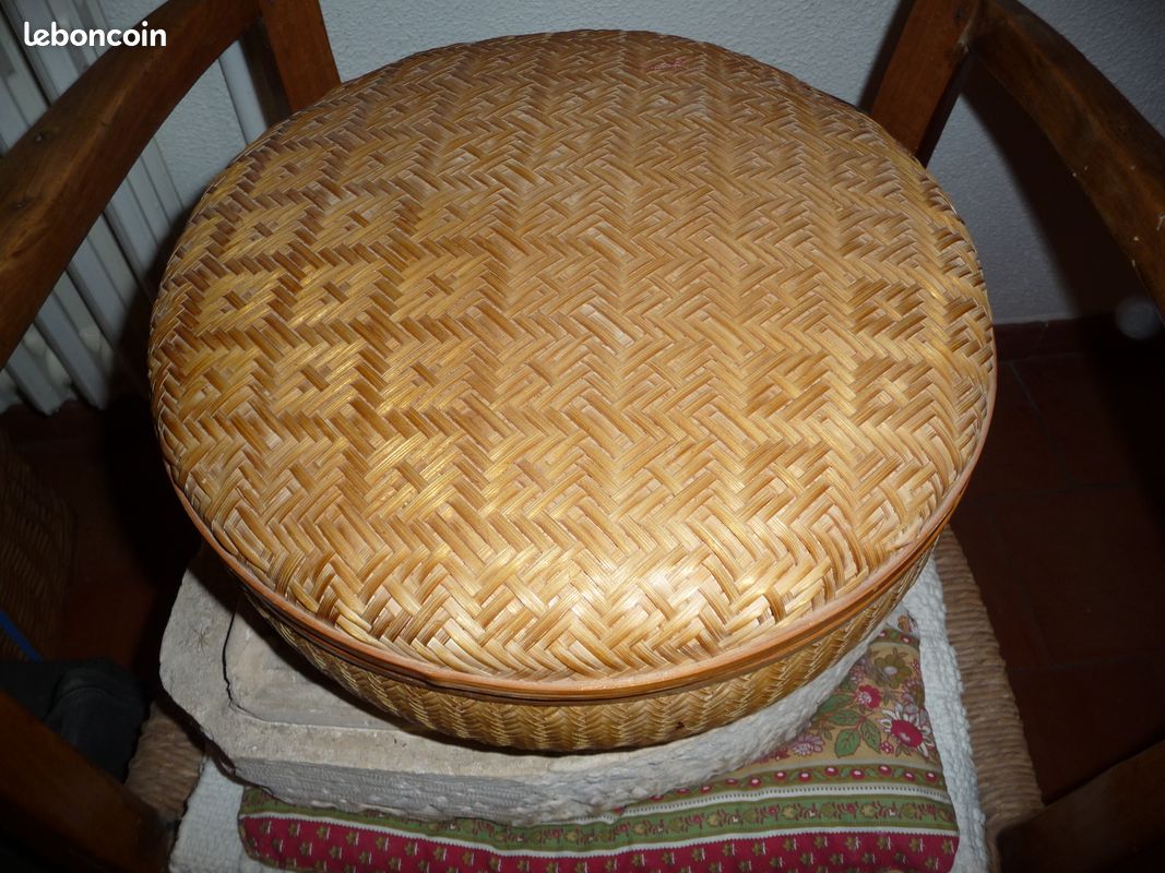 Corbeille osier/bambou (image 1)