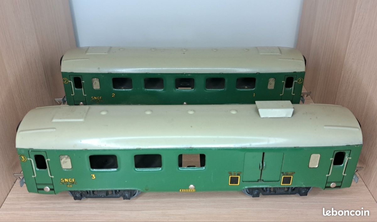 Lot 5 Wagons JEP échelle 0 – Anciens En Tôle – 2 En Boîte + 2 Avec Partie De Boîte