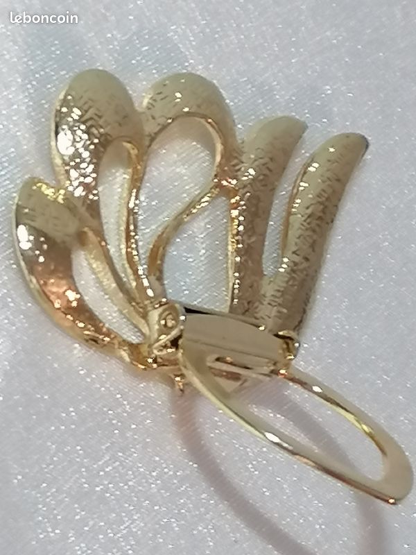Grande Broche Vintage Pour Foulard - Métal Bronze