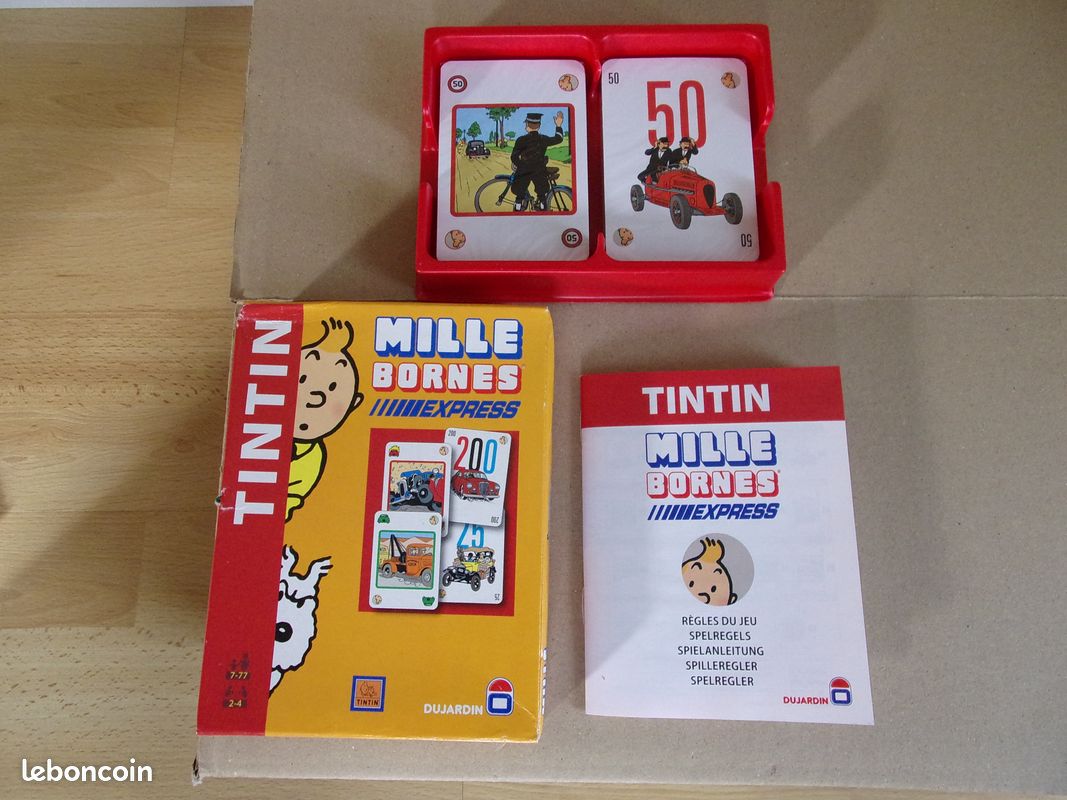 Jeu Mille Bornes édition Collector Tintin - Occasion