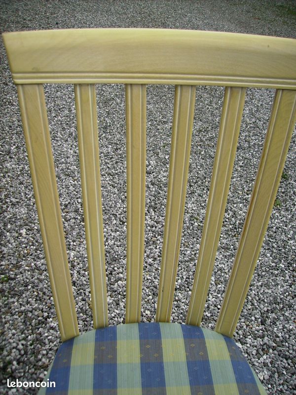 6 Chaises tissu rayé (image 2)