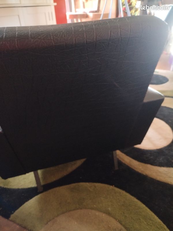 Petits fauteuils vintage avec moumoute (image 3)