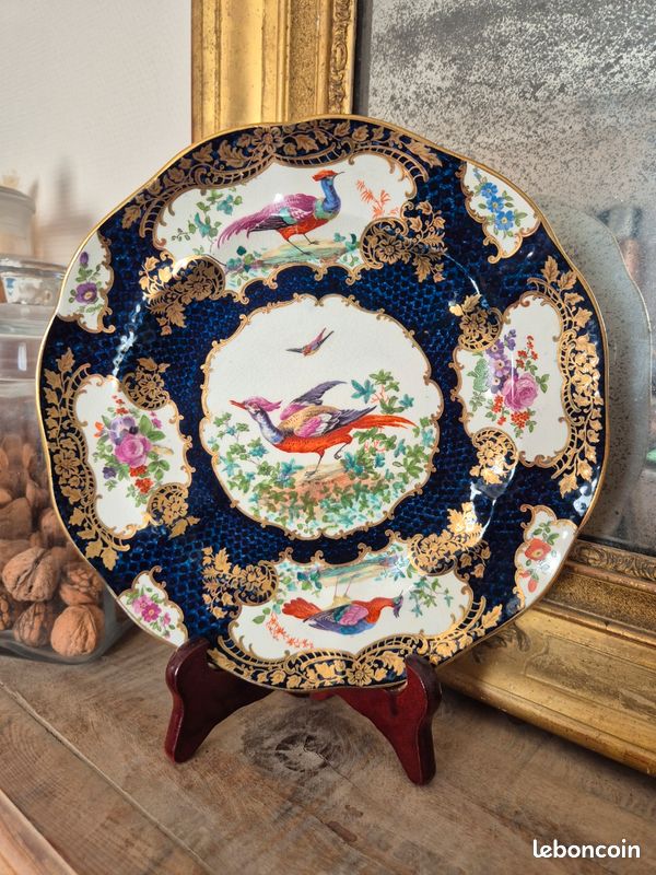 Assiette anglaise vers 1900 Exotic Birds (image 1)